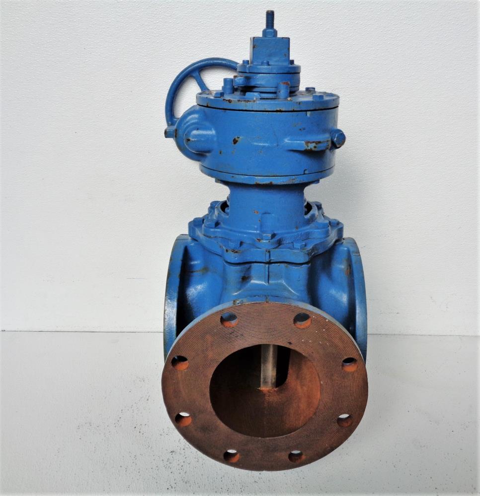 DeZurik 6" PFW Style 4-Way Plug Valve, Cast Iron 9637083R003